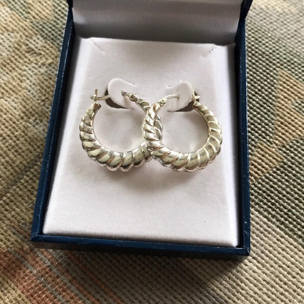 Sterling silver hoop earrings